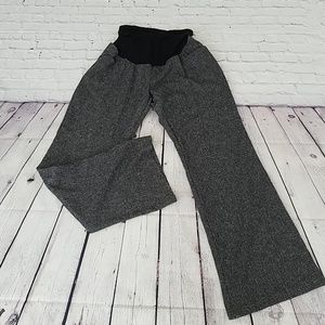 MOTHERHOOD MATERNITY black tweed trousers